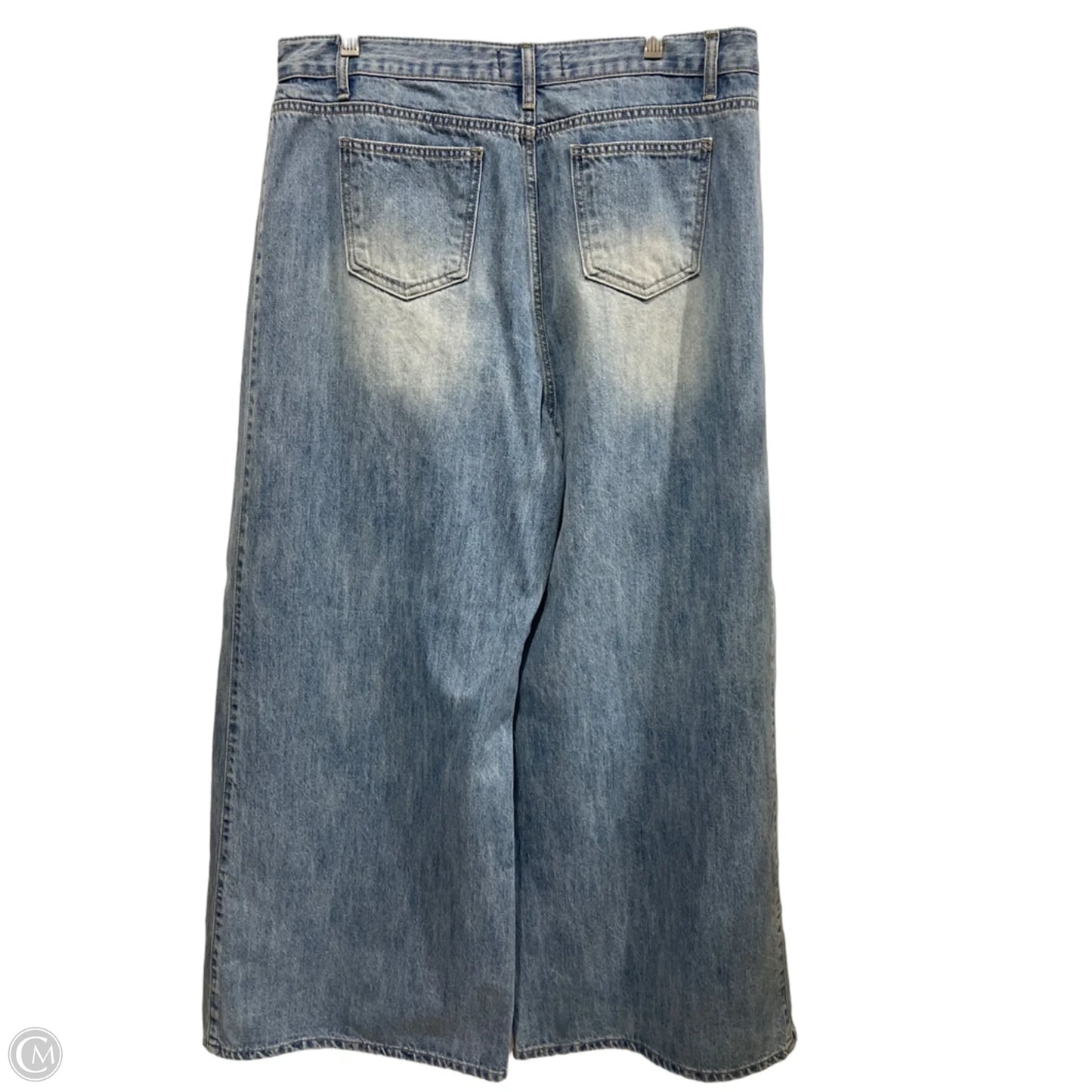 Jeans Wide Leg By Clothes Mentor In Blue Denim, Size: L
