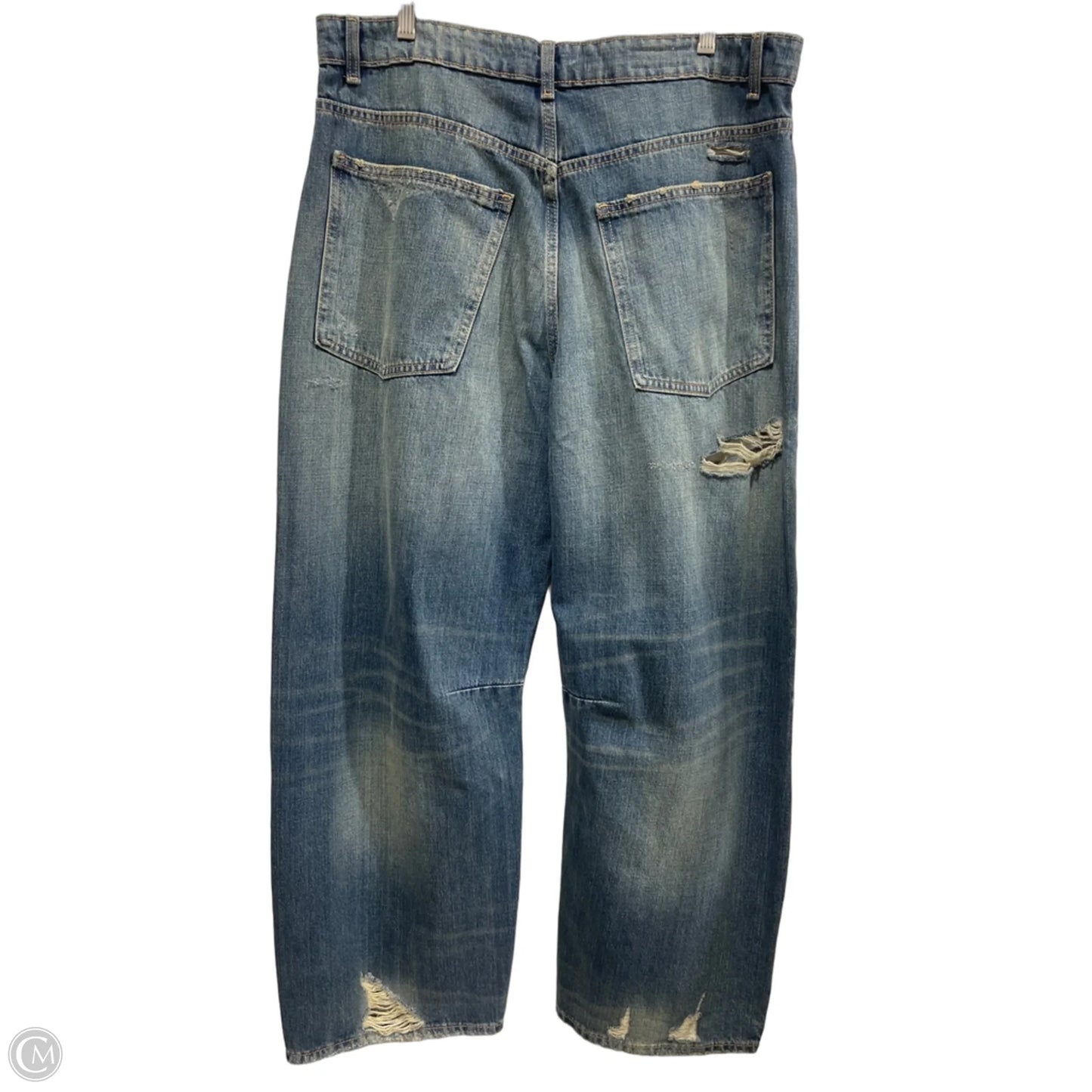 Jeans Wide Leg By Zara In Blue Denim, Size: 12