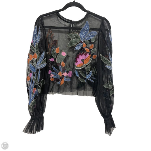 Blouse Long Sleeve By Anthropologie In Floral Print, Size: S