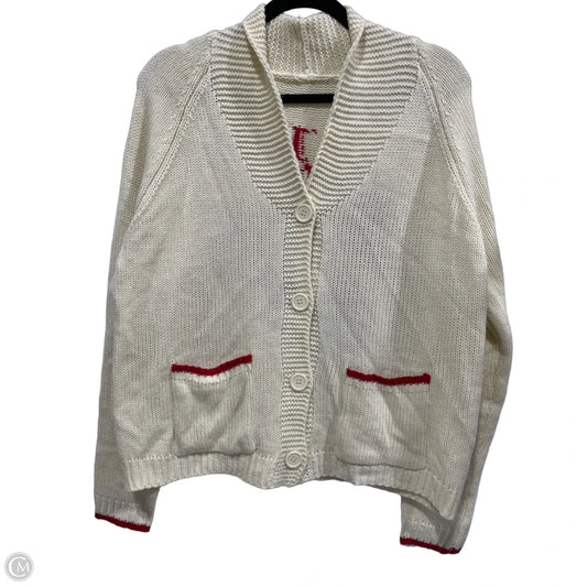 Cardigan By Clothes Mentor In Red & Tan, Size: Xl