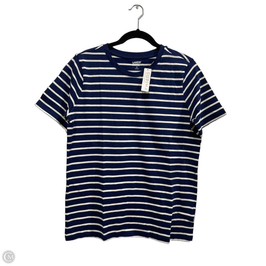 Top Short Sleeve Basic By Lands End In Striped Pattern, Size: S