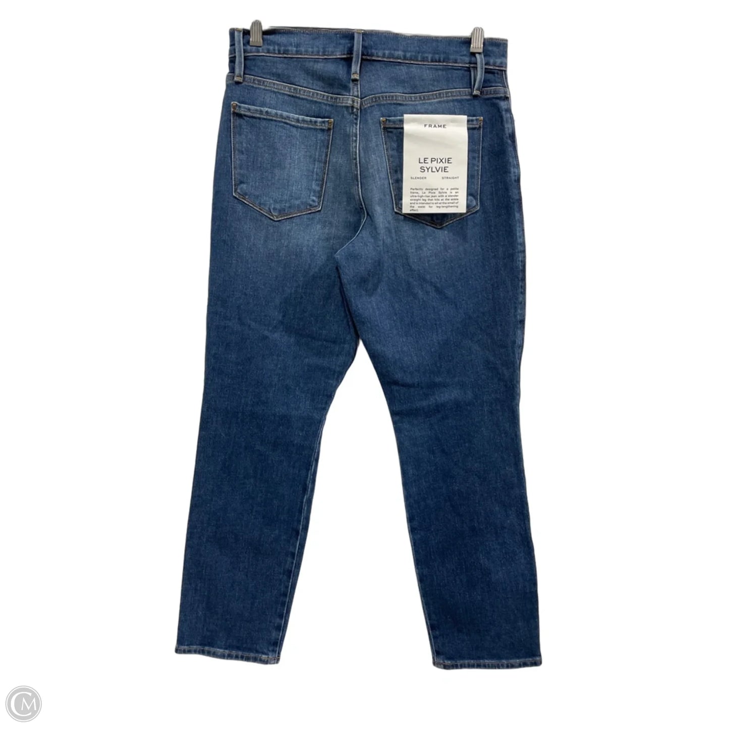 Jeans Straight By Frame In Blue Denim, Size: S