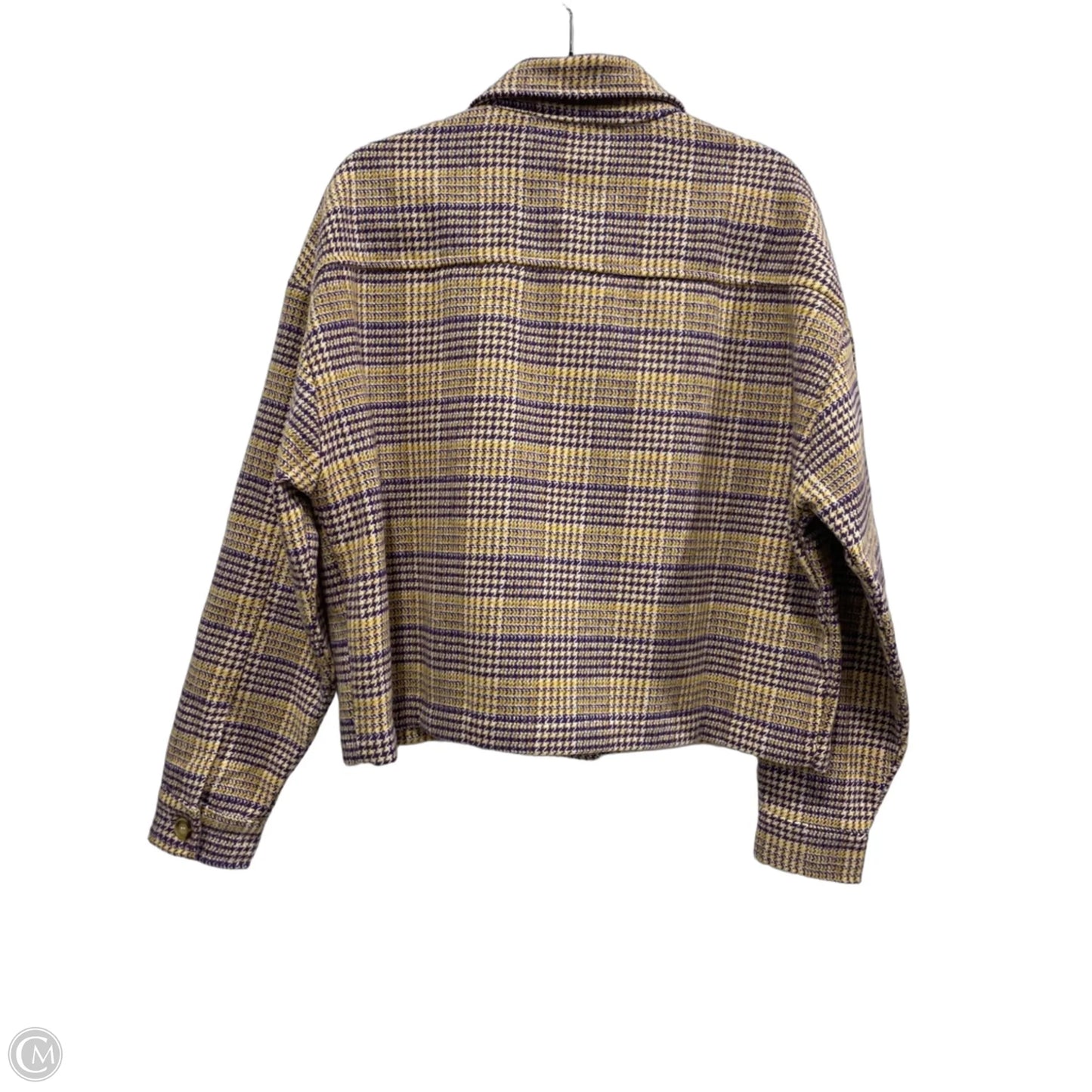 Jacket Shirt By Clothes Mentor In Purple & Yellow, Size: M
