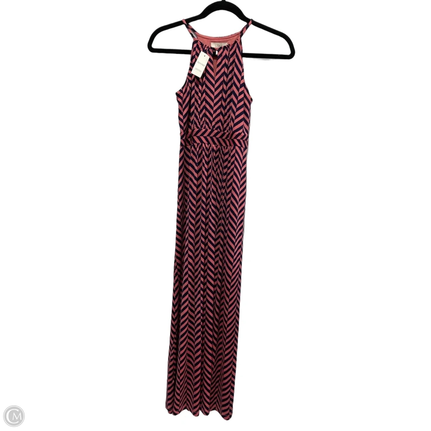Dress Casual Maxi By Loft In Blue & Pink, Size: Xxsp