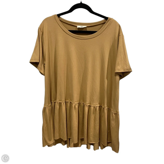 Top Short Sleeve By Entro In Brown, Size: Xl