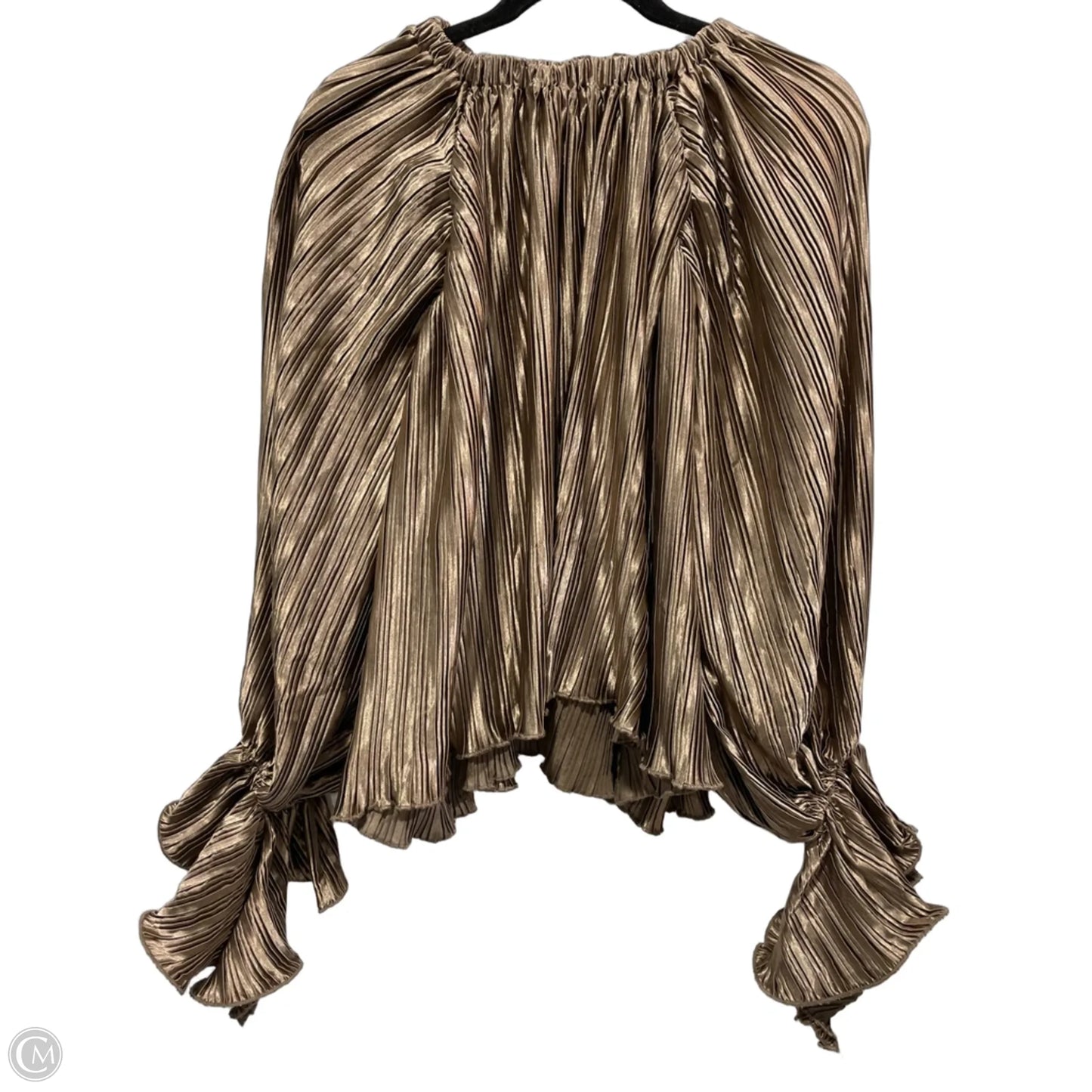 Blouse Long Sleeve By Clothes Mentor In Brown, Size: M