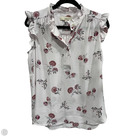 Blouse Sleeveless By Loft In Floral Print, Size: S