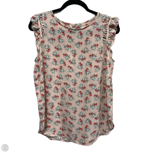 Blouse Sleeveless By Loft In Floral Print, Size: S