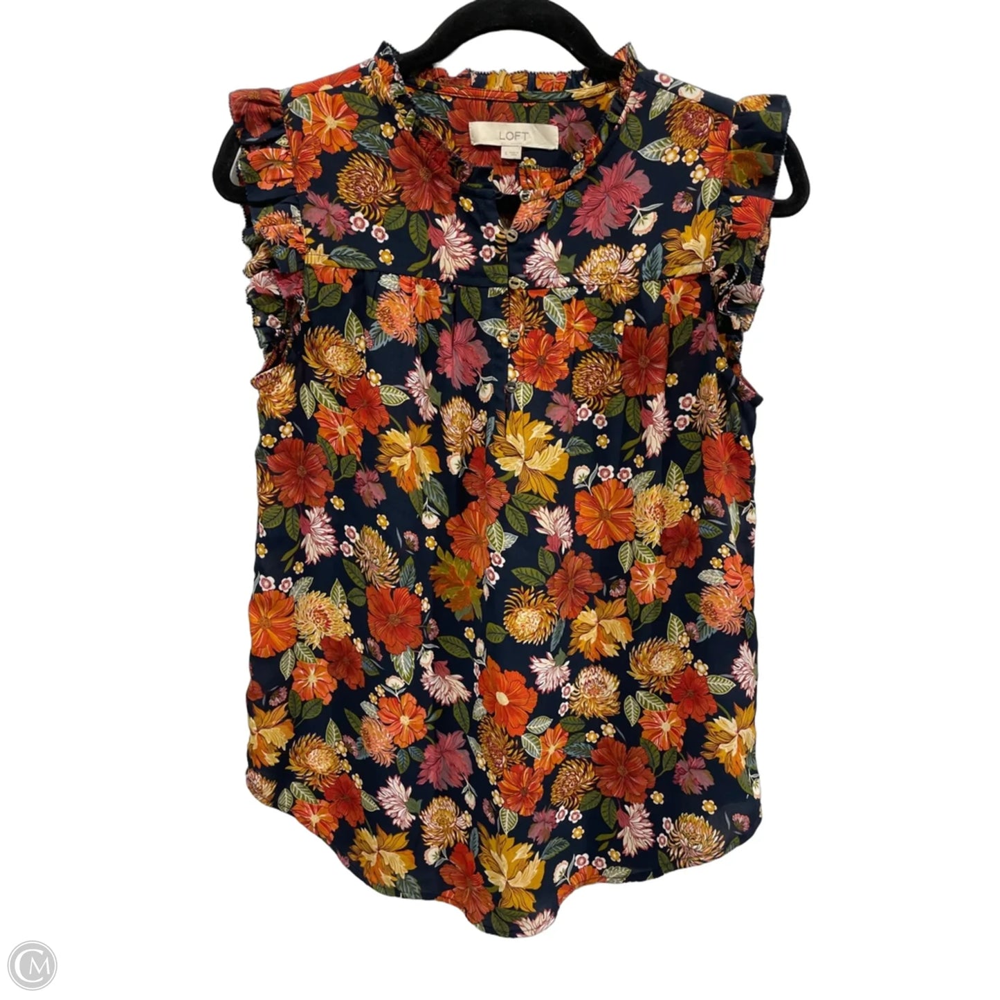 Blouse Sleeveless By Loft In Floral Print, Size: S