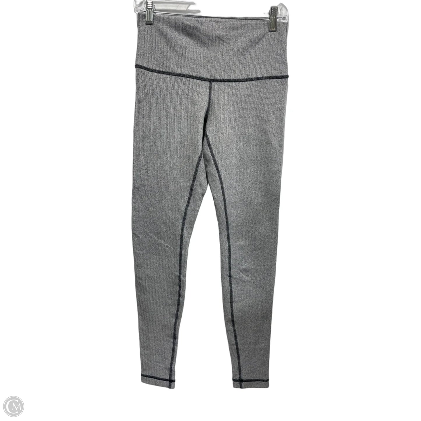 Athletic Leggings By Lululemon In Black & Grey, Size: 8