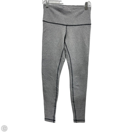 Athletic Leggings By Lululemon In Black & Grey, Size: 8