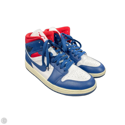 Shoes Luxury Designer By Jordan In Blue & Red & White, Size: 8.5