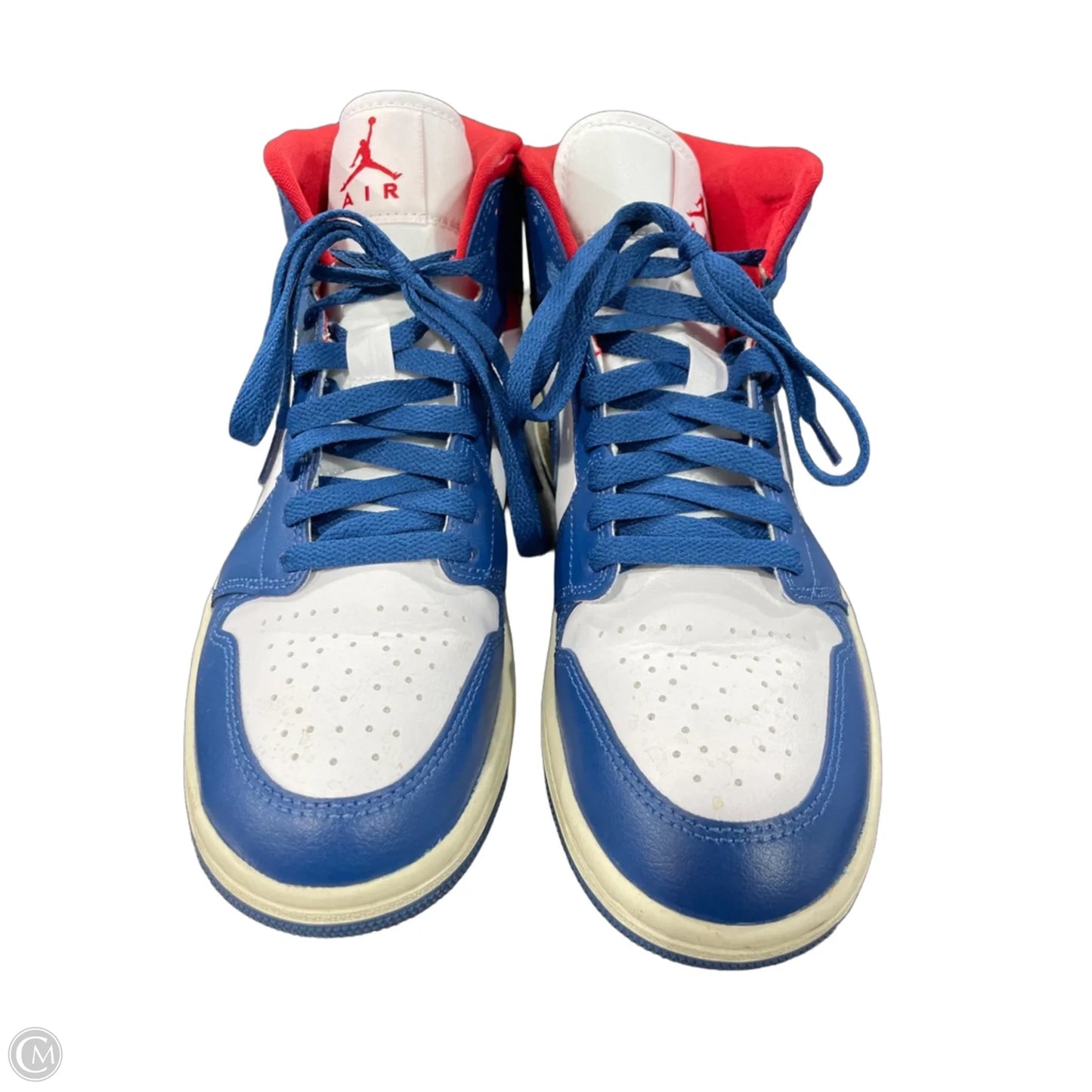 Shoes Luxury Designer By Jordan In Blue & Red & White, Size: 8.5