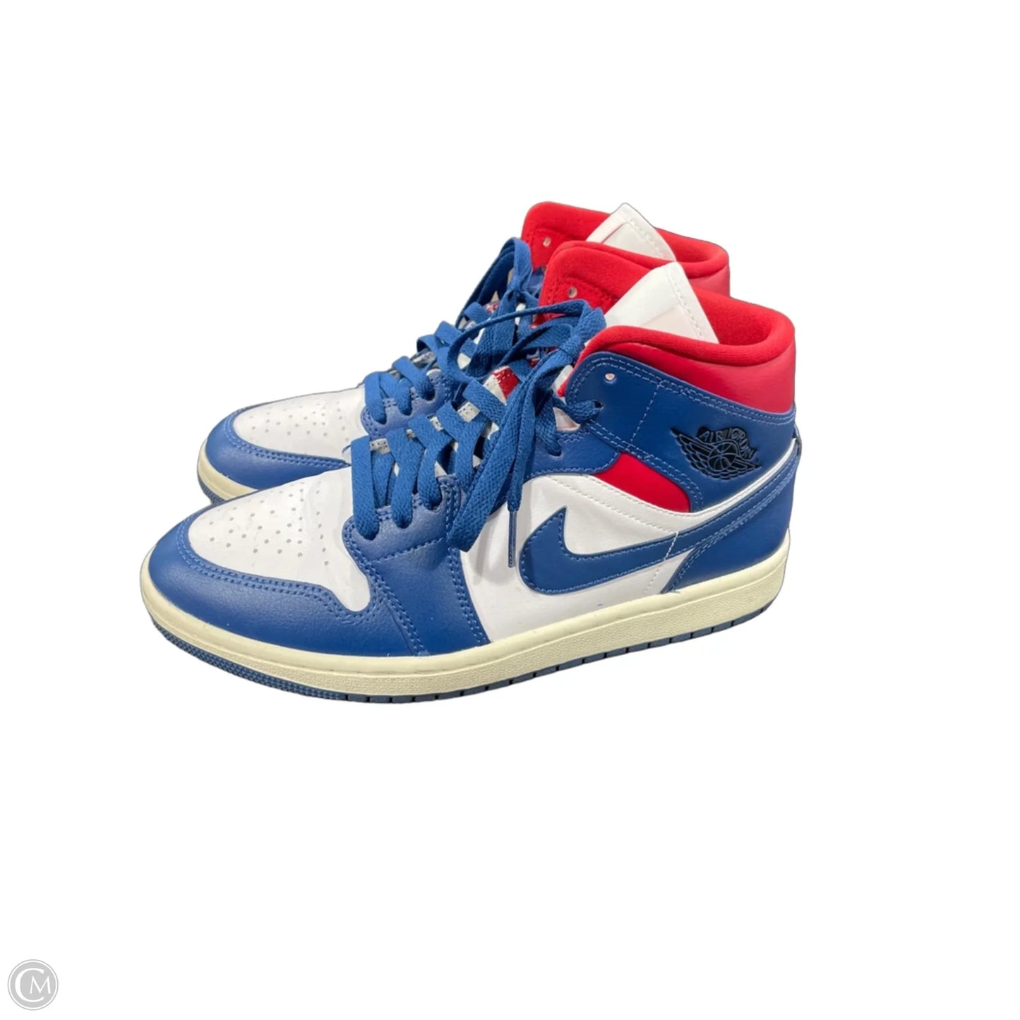 Shoes Luxury Designer By Jordan In Blue & Red & White, Size: 8.5