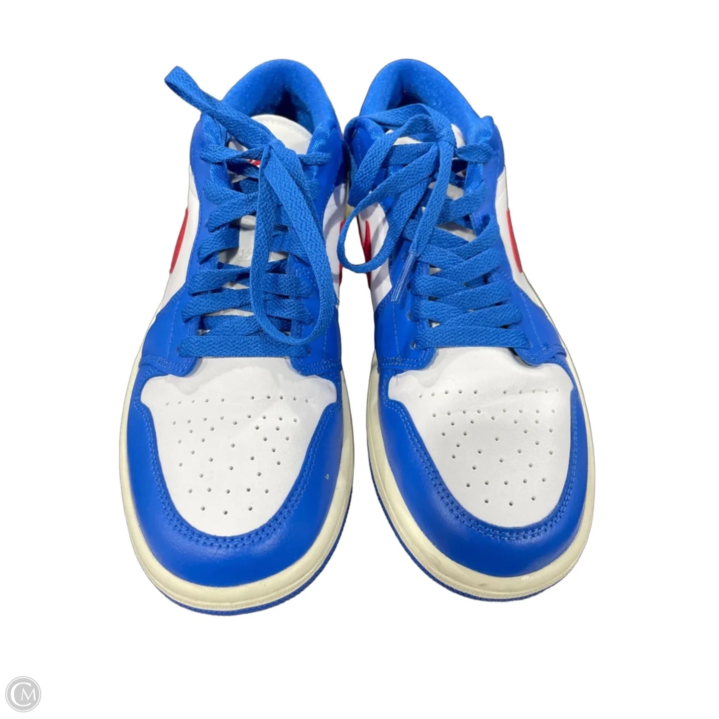 Shoes Luxury Designer By Jordan In Blue & Red & White, Size: 8.5