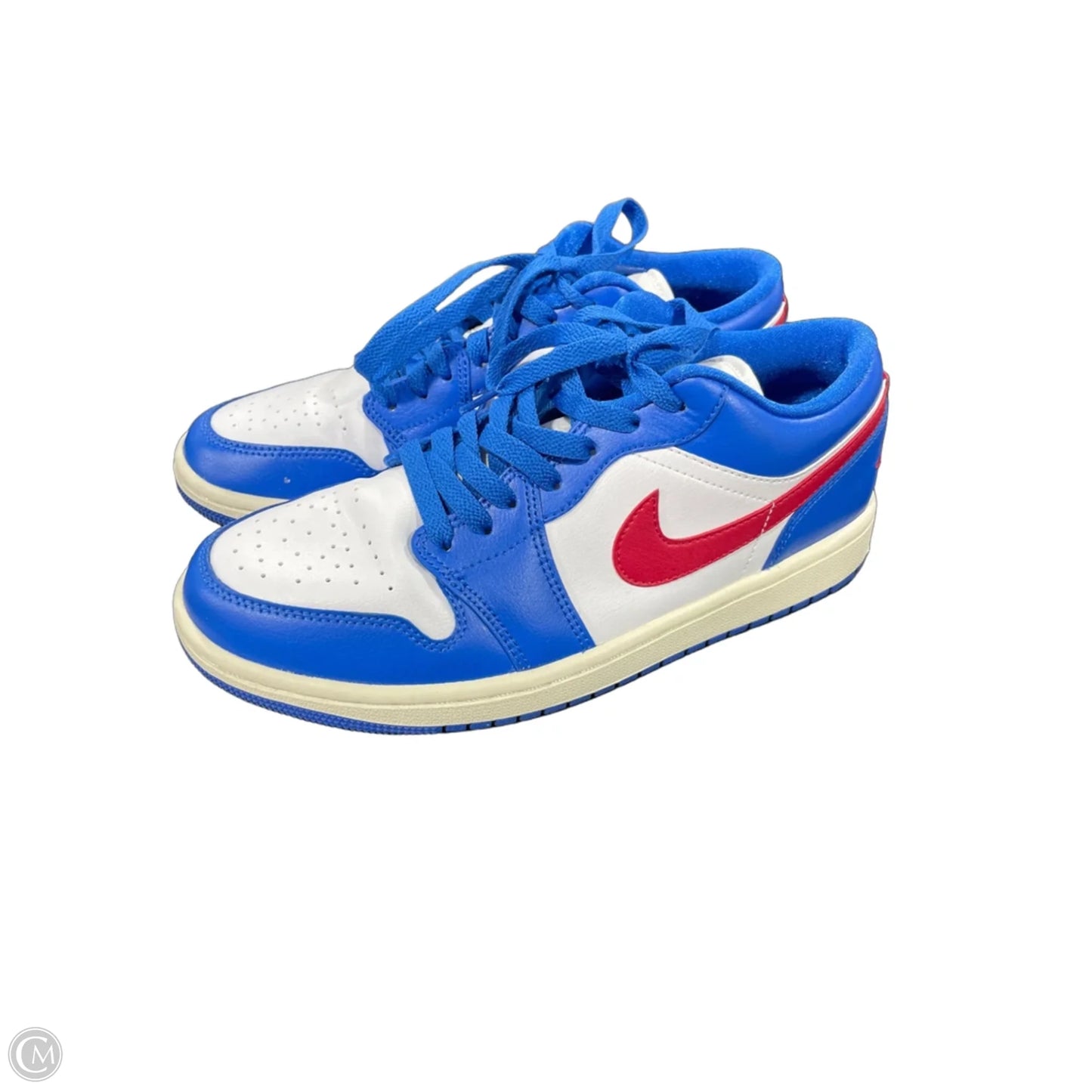 Shoes Luxury Designer By Jordan In Blue & Red & White, Size: 8.5