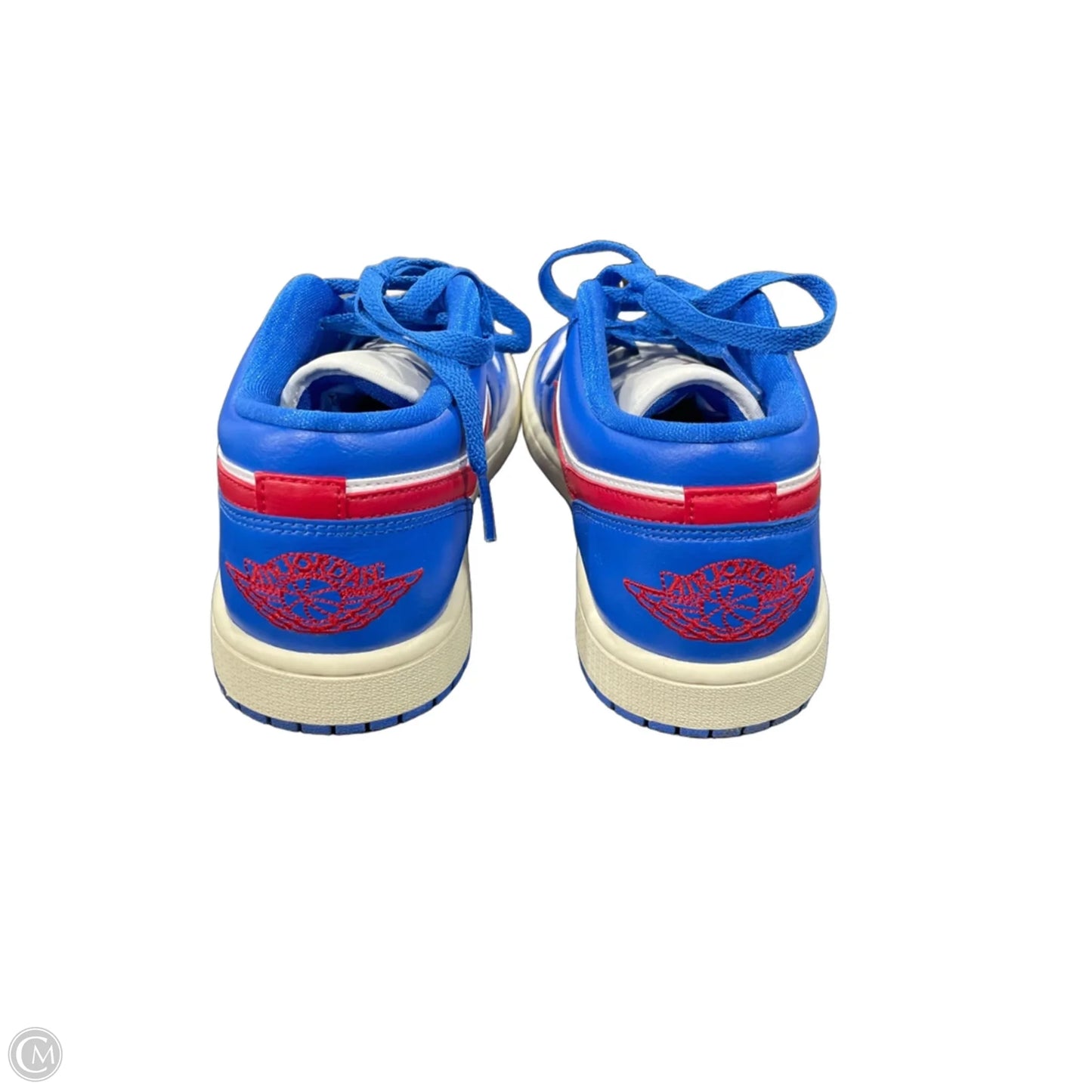 Shoes Luxury Designer By Jordan In Blue & Red & White, Size: 8.5