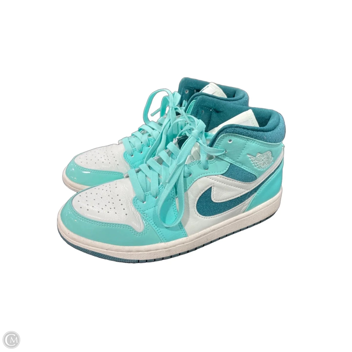 Shoes Luxury Designer By Jordan In Green & White, Size: 8.5