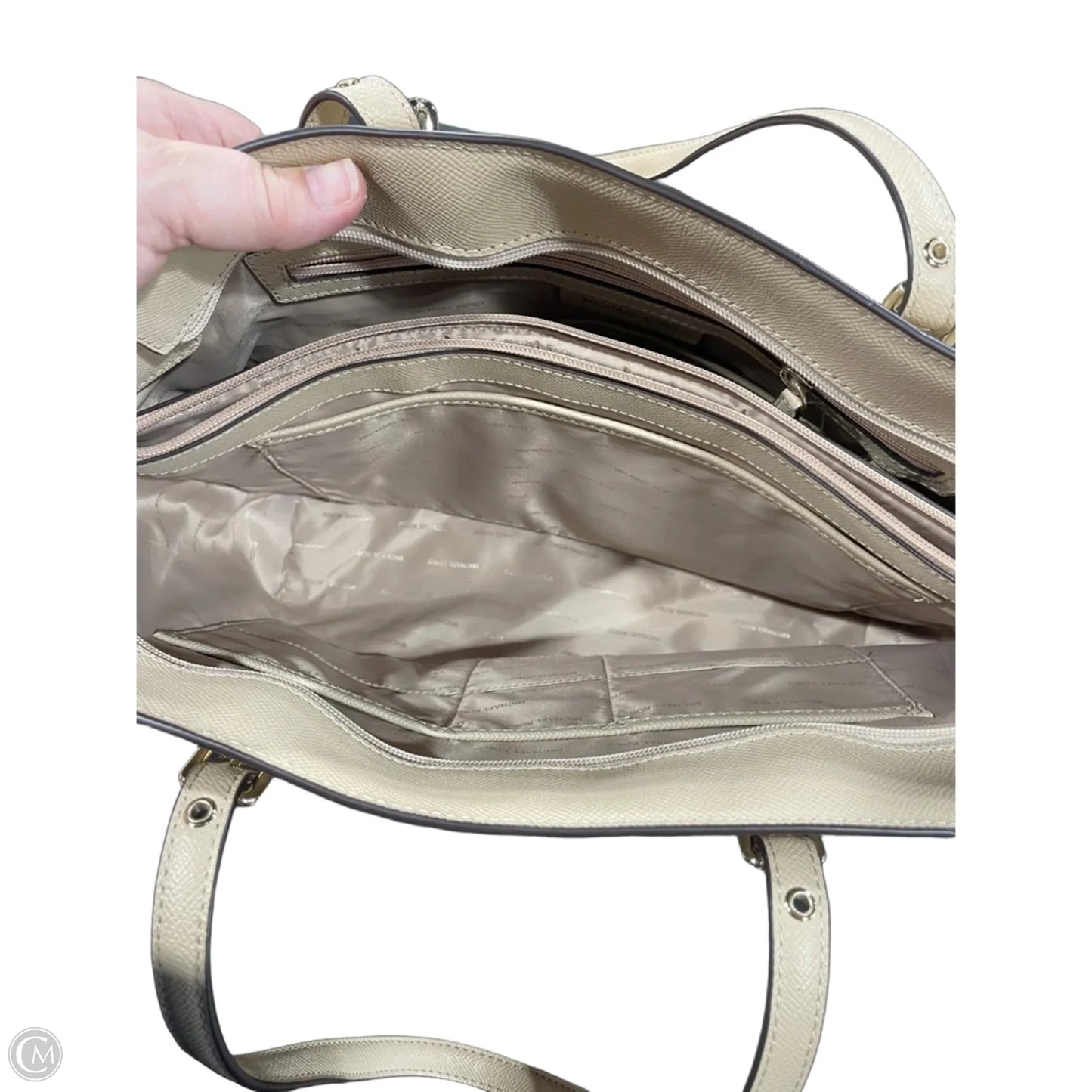 Handbag Leather By Michael By Michael Kors, Size: Large