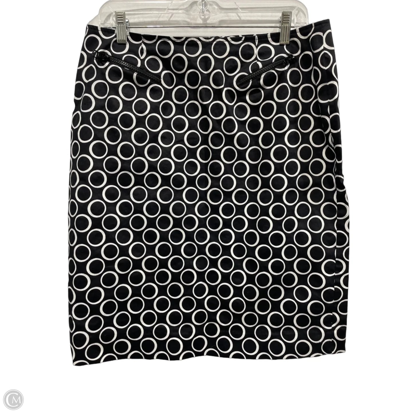 Skirt Midi By Sharon Young In Black & White, Size: 10