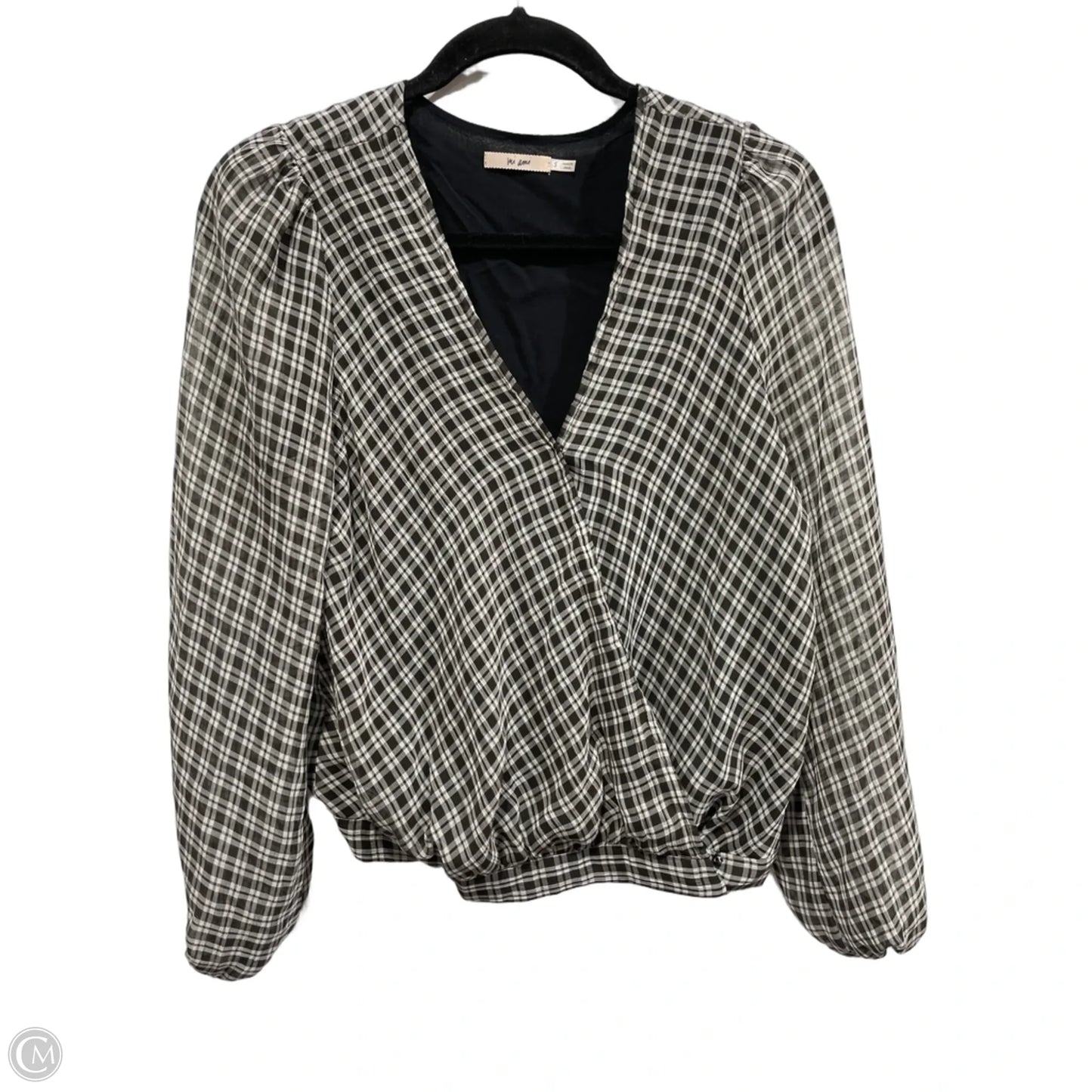 Top Long Sleeve By Mi Ami In Plaid Pattern, Size: S