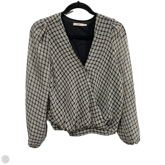 Top Long Sleeve By Mi Ami In Plaid Pattern, Size: S