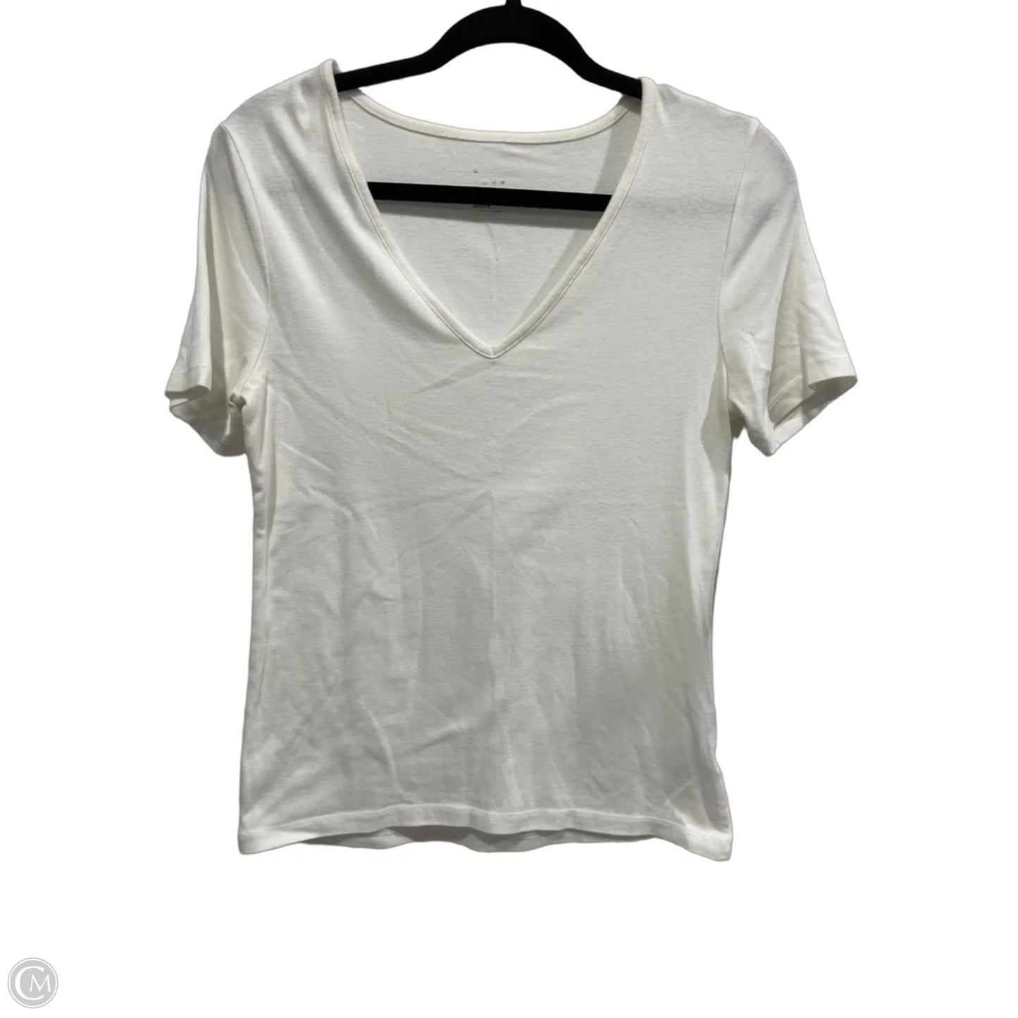 Top Short Sleeve Basic By A New Day In White, Size: M