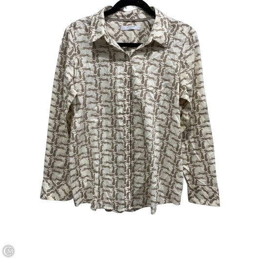 Top Long Sleeve By Foxcroft In Multi-colored, Size: M