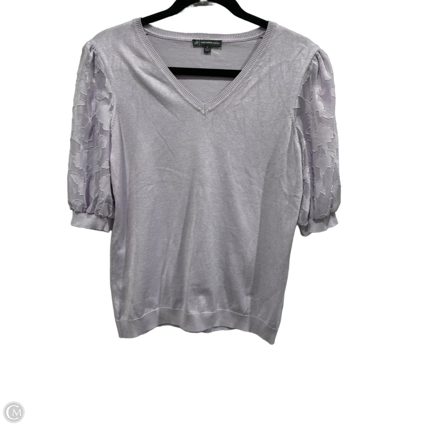 Top Short Sleeve By Adrianna Papell In Purple, Size: S