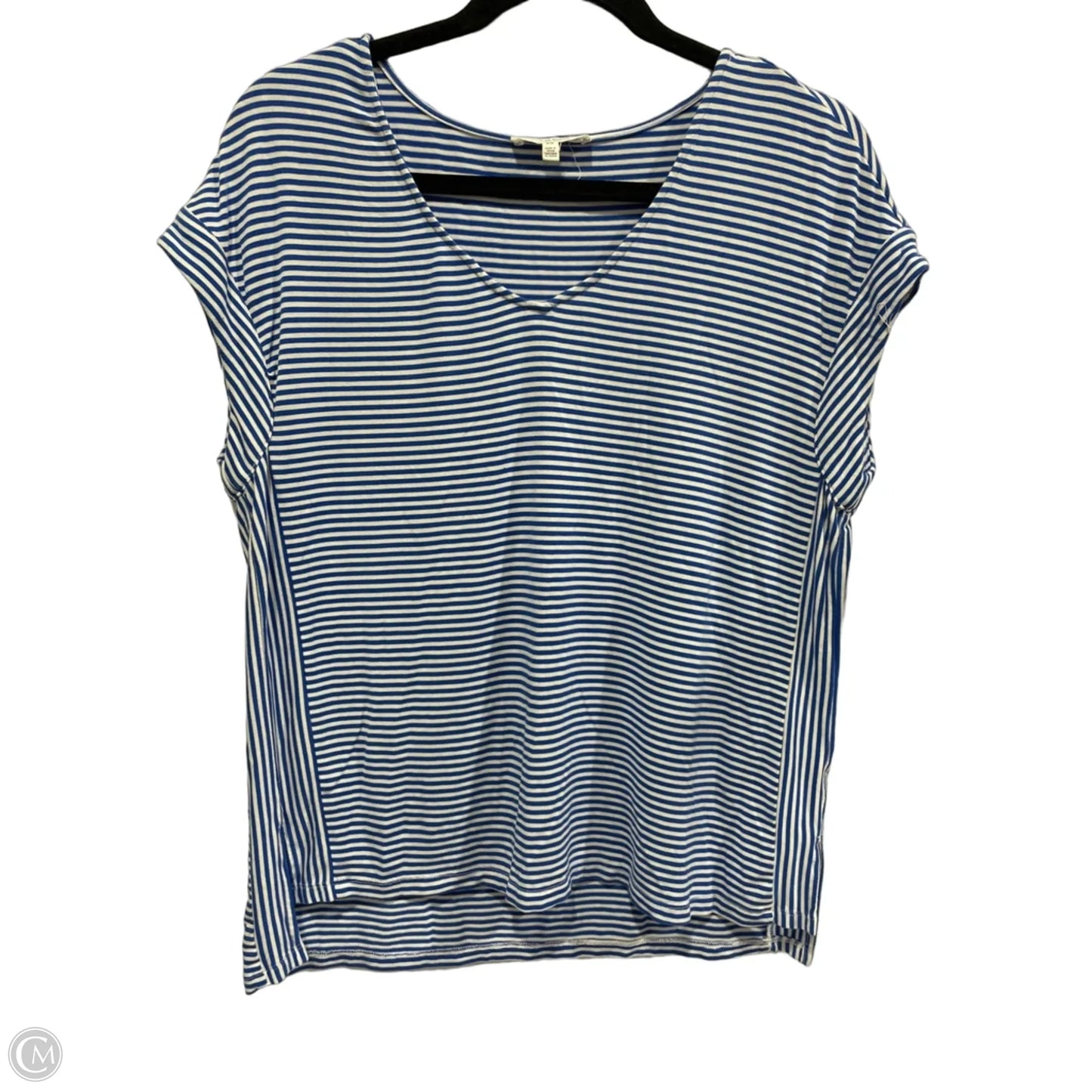 Top Short Sleeve By Workshop In Striped Pattern, Size: S