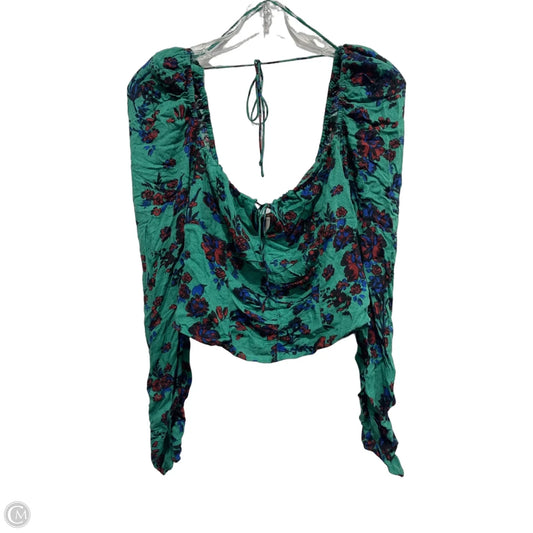 Top Long Sleeve By Free People In Floral Print, Size: S