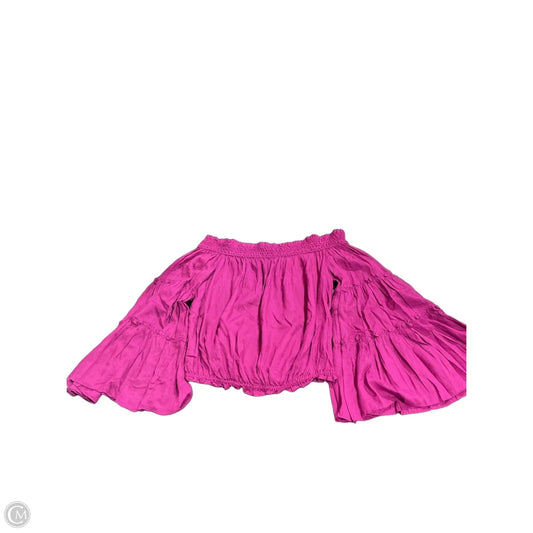 Blouse Long Sleeve By Free People In Purple, Size: S
