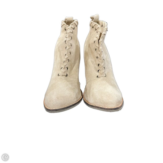 Boots Ankle Heels By Coconuts In Taupe, Size: 6.5