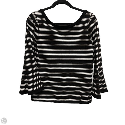 Top Long Sleeve By White House Black Market In Black & White, Size: Lp
