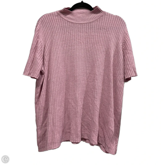 Top Short Sleeve By Clothes Mentor In Pink, Size: M