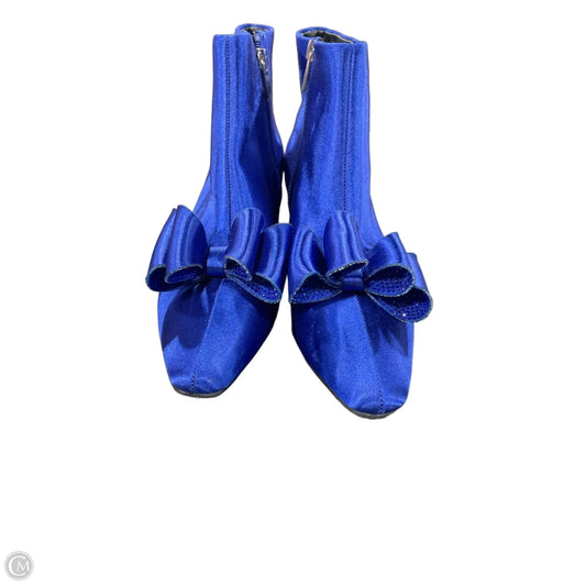Boots Knee Heels By C Est. 1946 In Blue, Size: 9