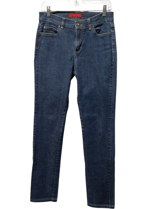 Jeans Boot Cut By Carolina Herrera In Blue Denim, Size: 4