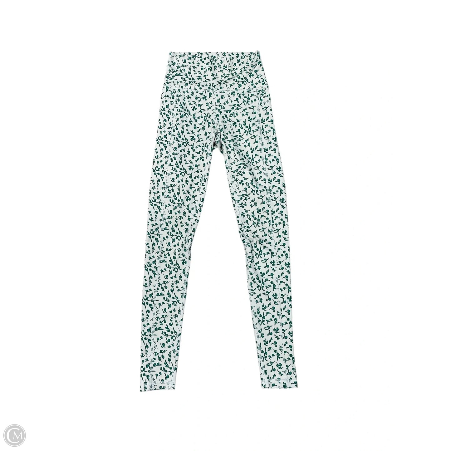 Athletic Leggings By Clothes Mentor In Green & White, Size: S