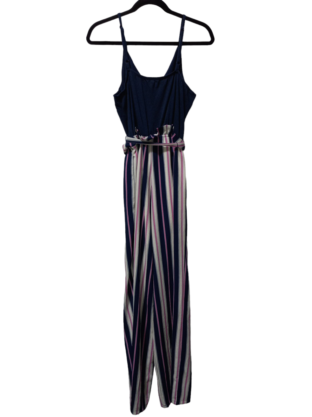 Striped Pattern Jumpsuit Bailey Blue, Size L