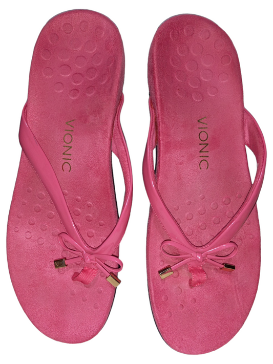 Pink Sandals Flip Flops Vionic, Size 11