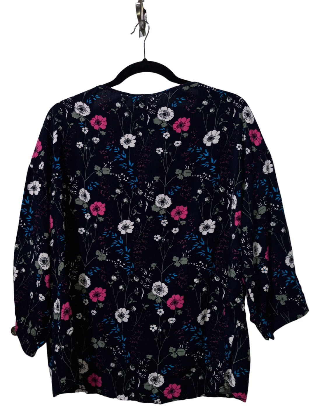 Floral Print Blouse 3/4 Sleeve Clothes Mentor, Size Xxl