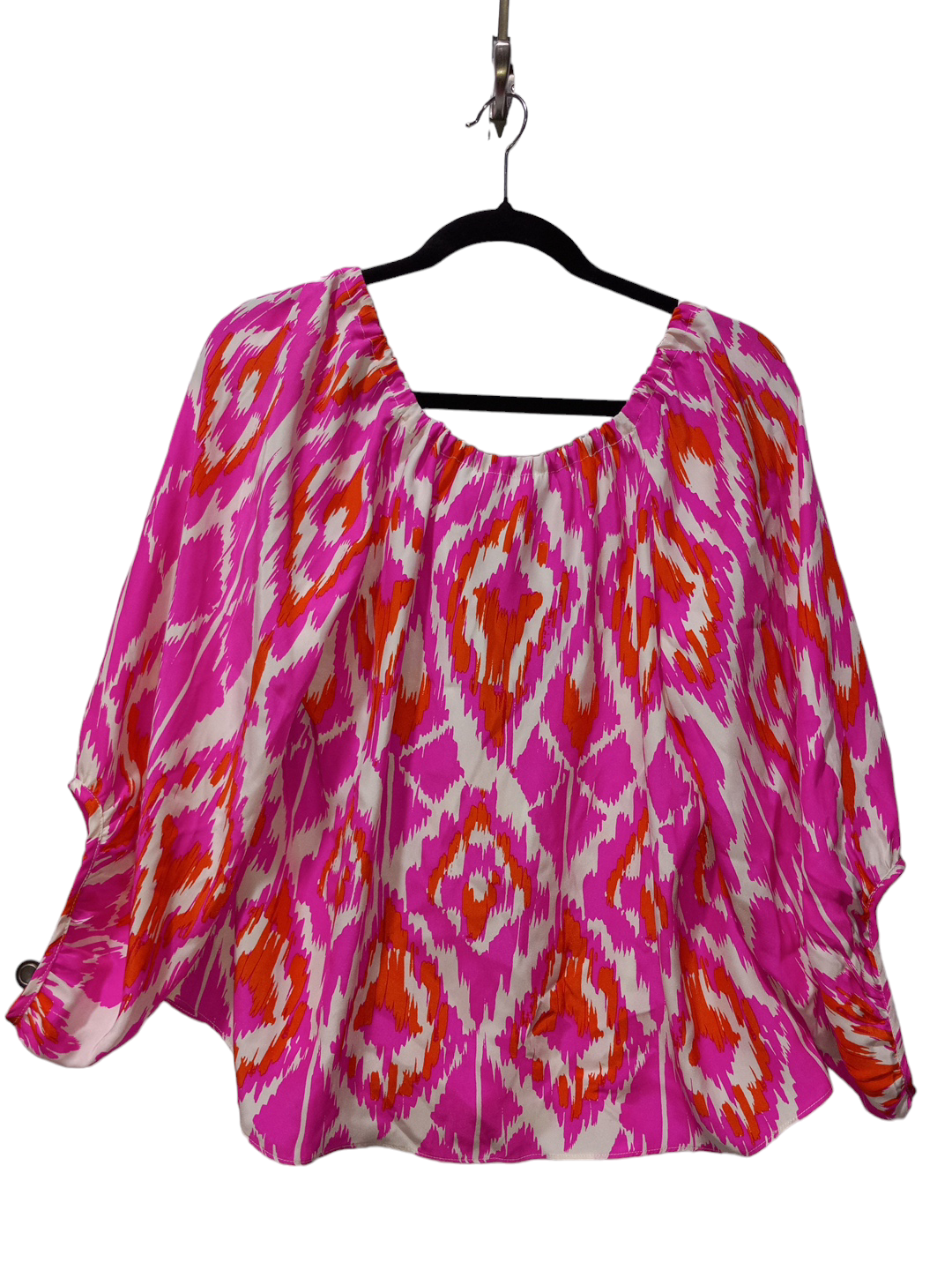 Multi-colored Blouse 3/4 Sleeve Clothes Mentor, Size S