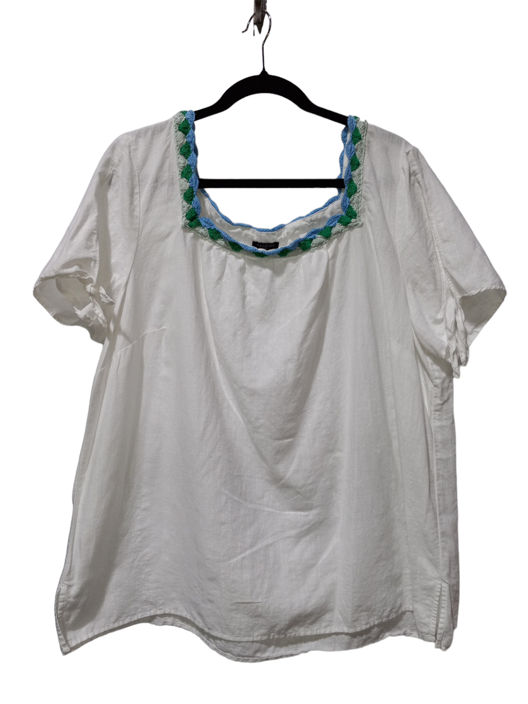 White Top Short Sleeve Talbots, Size 2x