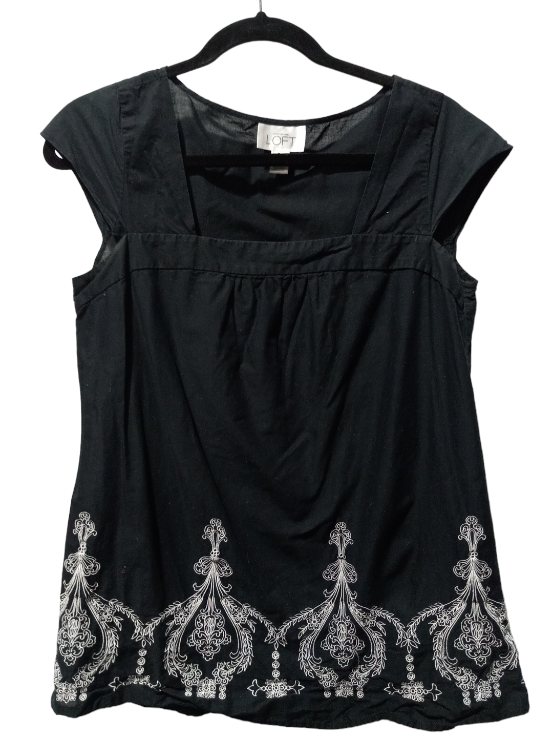 Black & White Top Sleeveless Loft, Size S