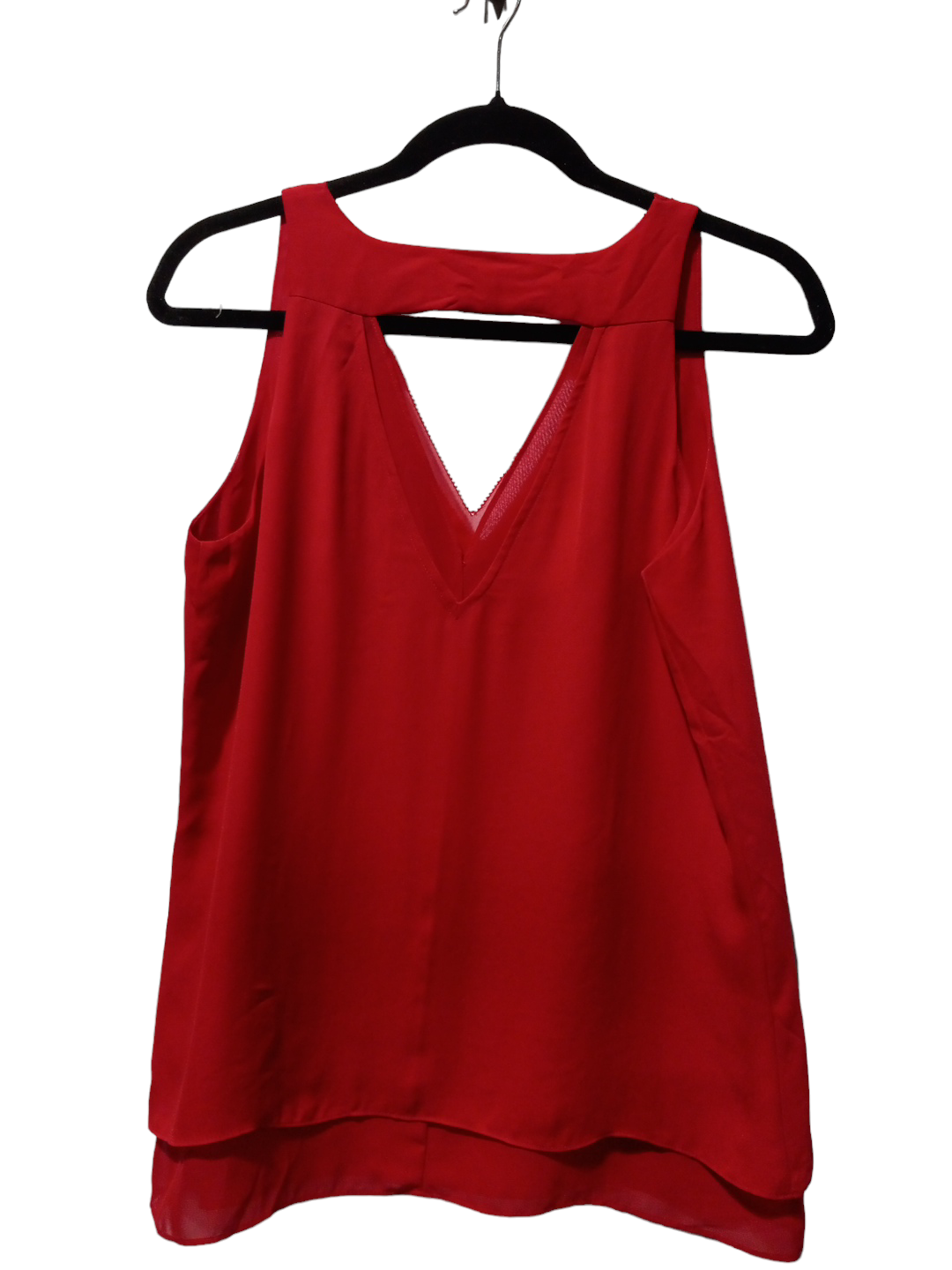 Red Blouse Sleeveless Clothes Mentor, Size S