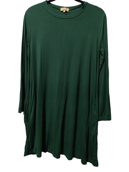 Green Dress Casual Short Piko, Size S