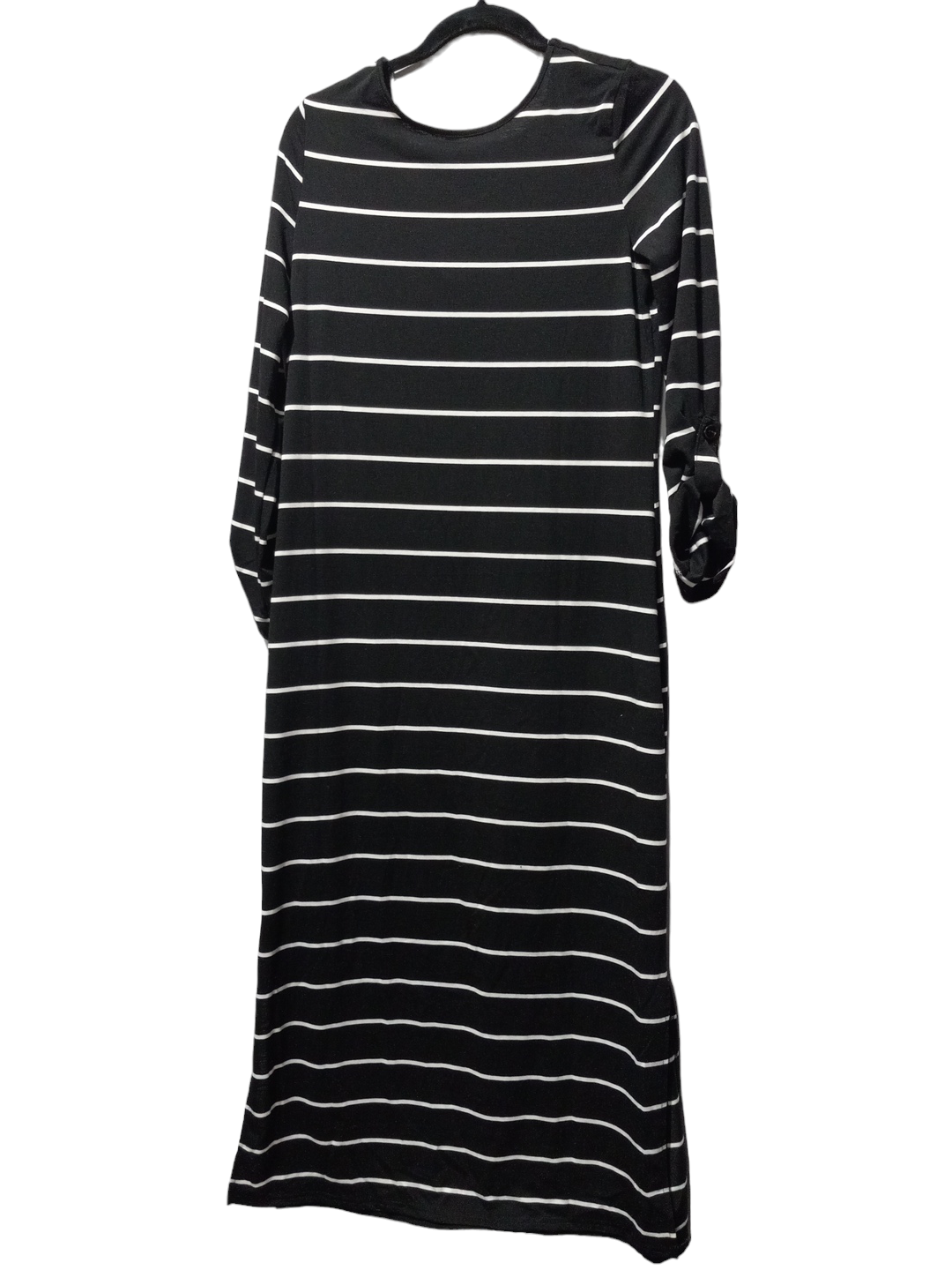 Striped Pattern Dress Casual Maxi Clothes Mentor, Size M