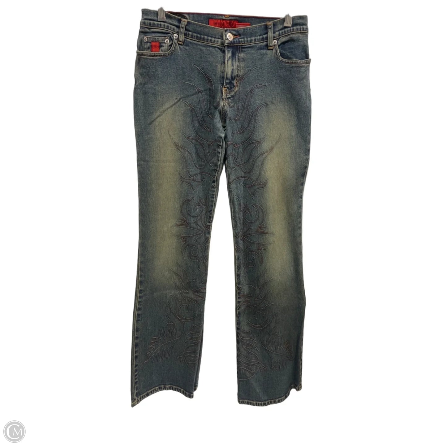 Jeans Flared By Bongo In Blue Denim, Size: M