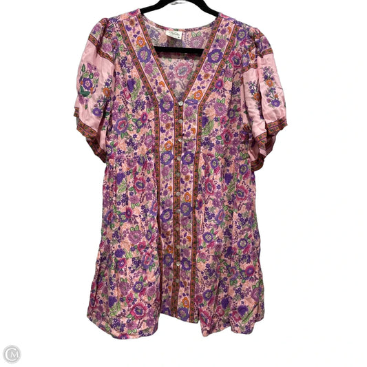 Dress Casual Short By New In In Floral Print, Size: L