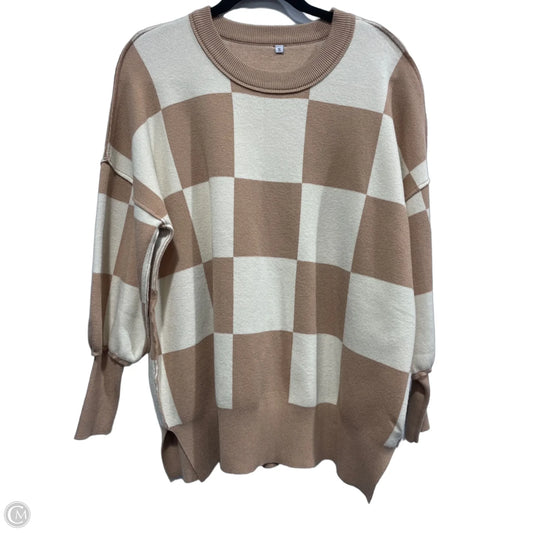 Sweater By Clothes Mentor In Brown & Cream, Size: S